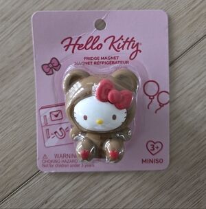 NWT Miniso Hello Kitty Bear Fridge Magnet
